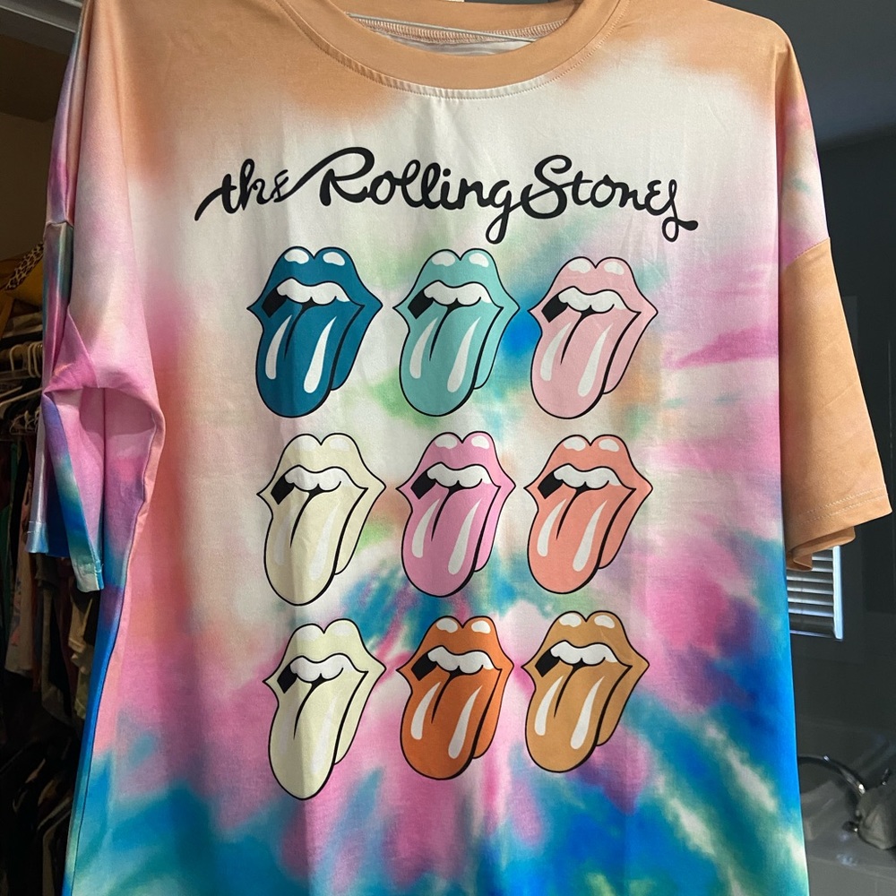 NWT Tie Die Rolling Stones Shirt